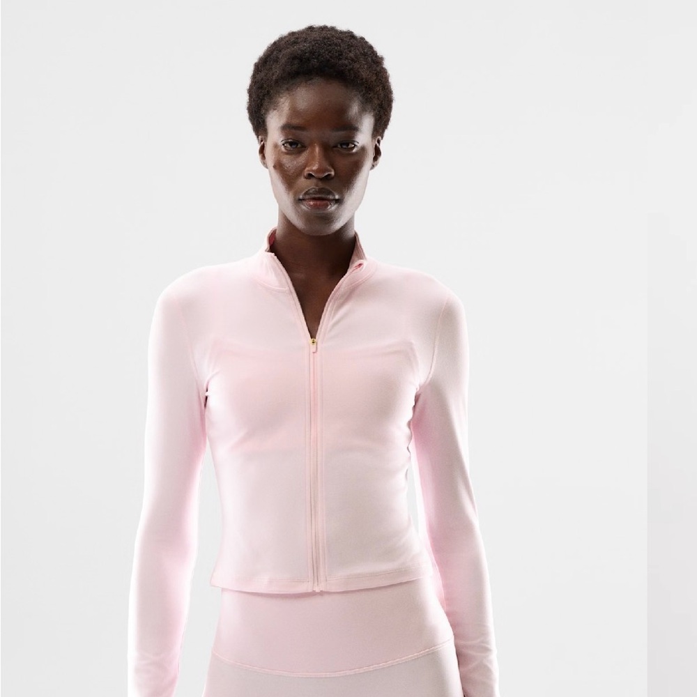 Aritzia Light Pink Zip-Up Top